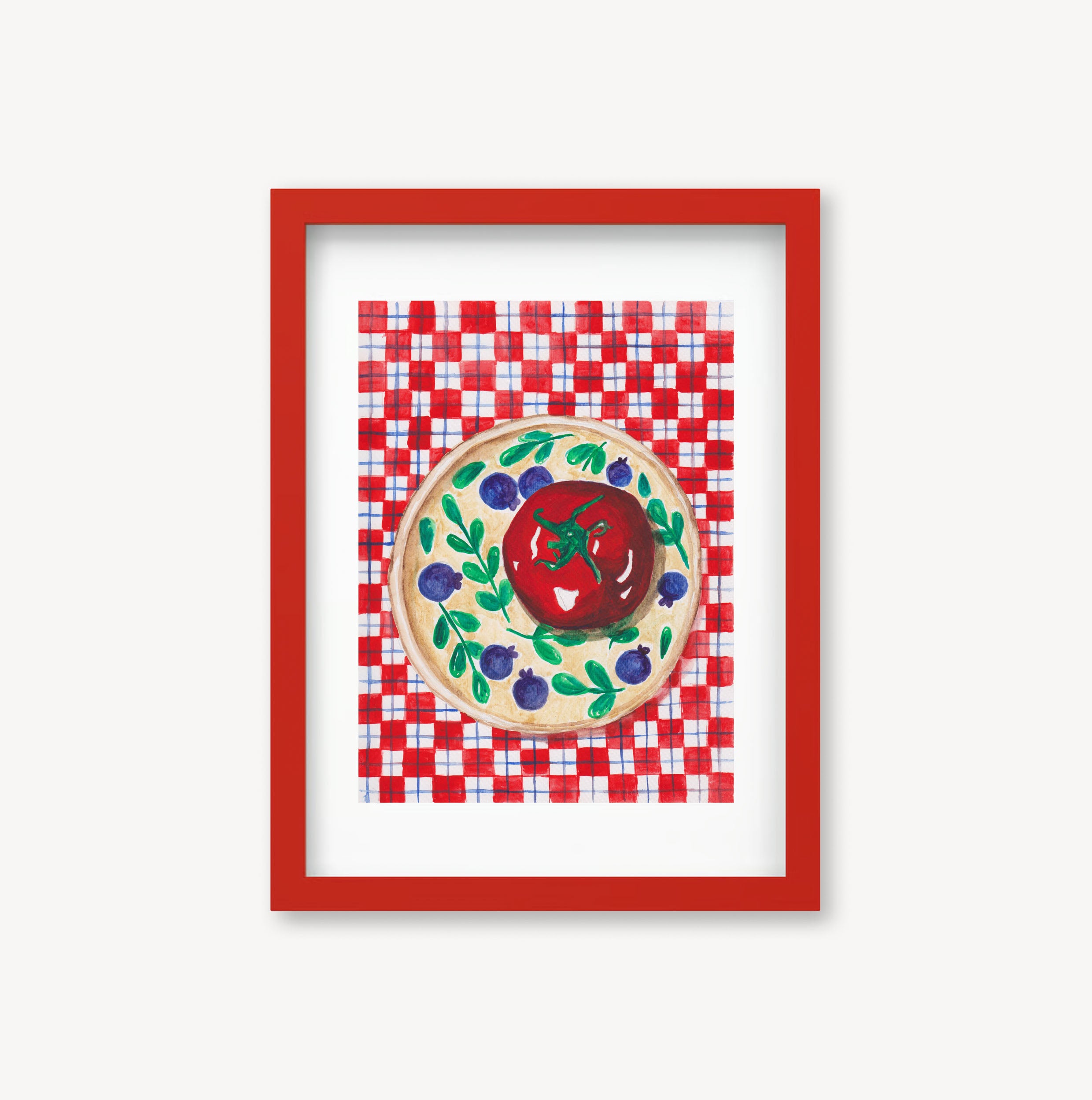 Art Print Tomato on Plate Study No. 4